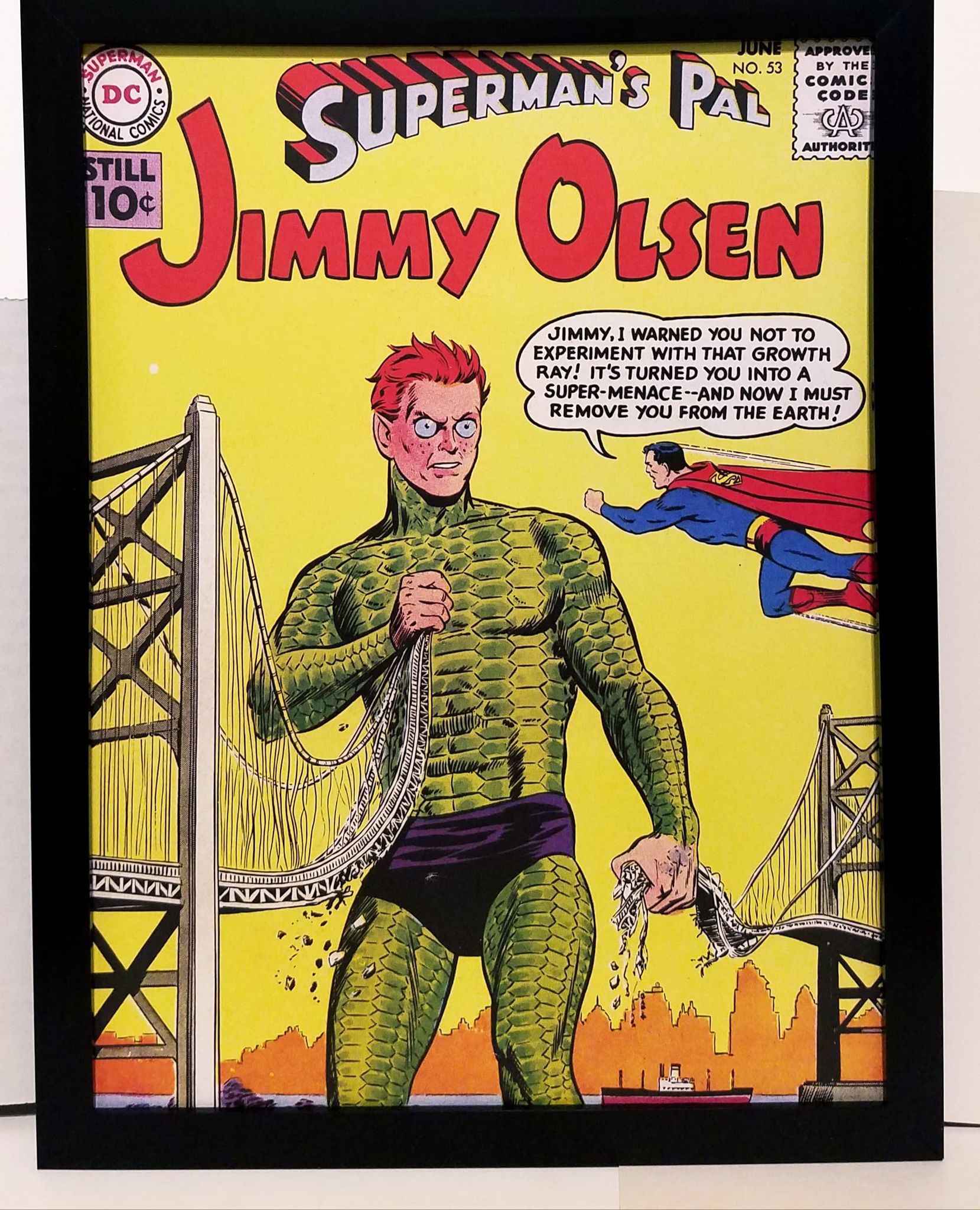 Superman's Pal Jimmy Olsen #53 9x12 FRAMED Vintage 1961 DC Comics