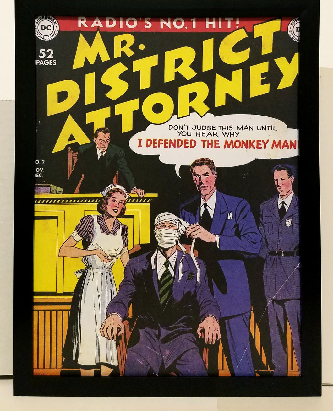 Mr. District Attorney #12 9x12 FRAMED Vintage 1950 DC Comics Art Print Poster