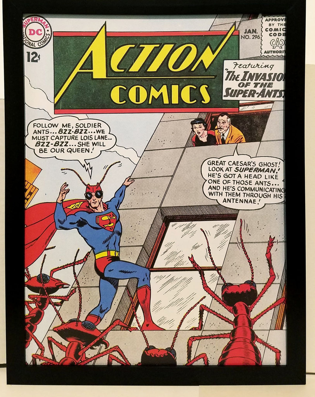 Action Comics #296 Superman 9x12 FRAMED Vintage 1963 DC Comics Art Print Poster