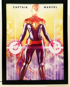 Captain Marvel MCU by Alex Ross 9x12 FRAMED Marvel Comics Art Print Poster