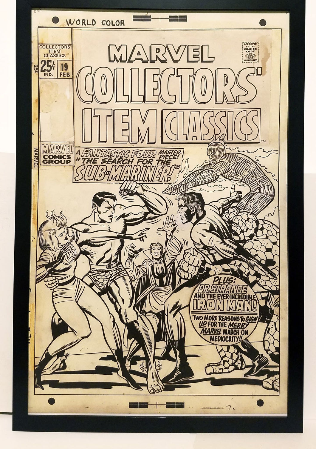 Marvel Collector's Item Classics #19 by Jack Kirby 11x17 FRAMED Original Art Poster