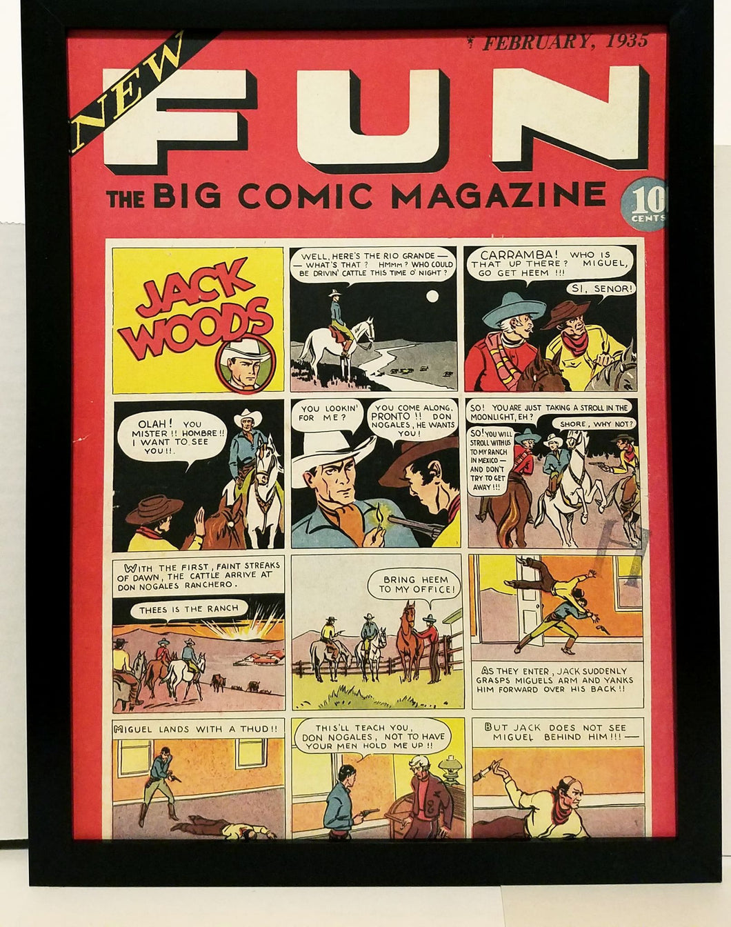 New Fun #1 by Lyman Anderson 9x12 FRAMED Vintage 1935 DC Comics Art Print Poster