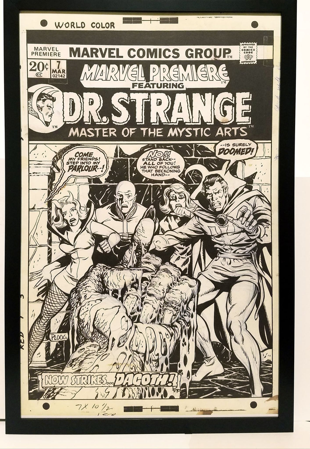 Marvel Premiere #7 Doctor Strange 11x17 FRAMED Original Art Poster Comics
