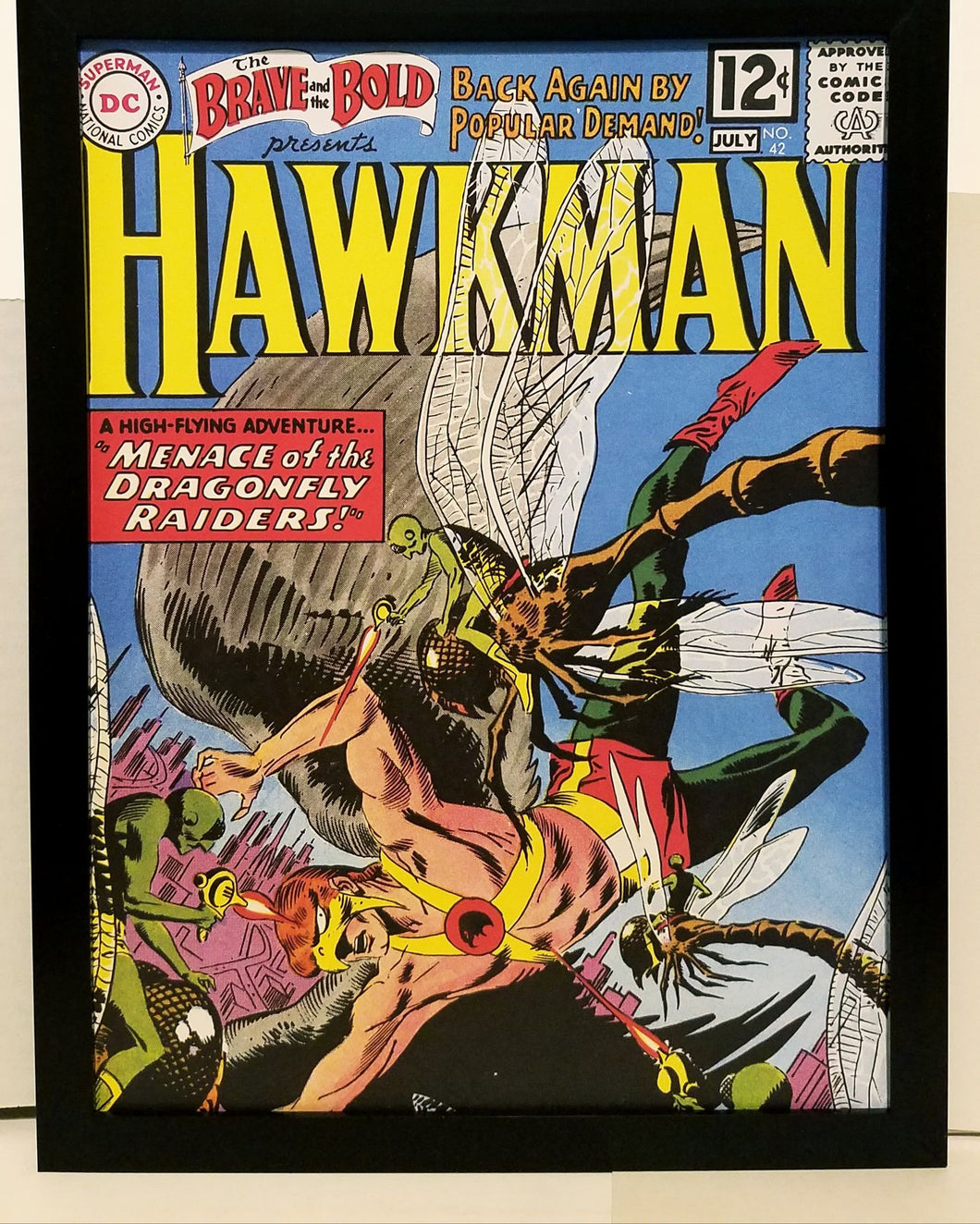Brave & the Bold #42 Hawkman 9x12 FRAMED Vintage 1962 DC Comics Art Print Poster