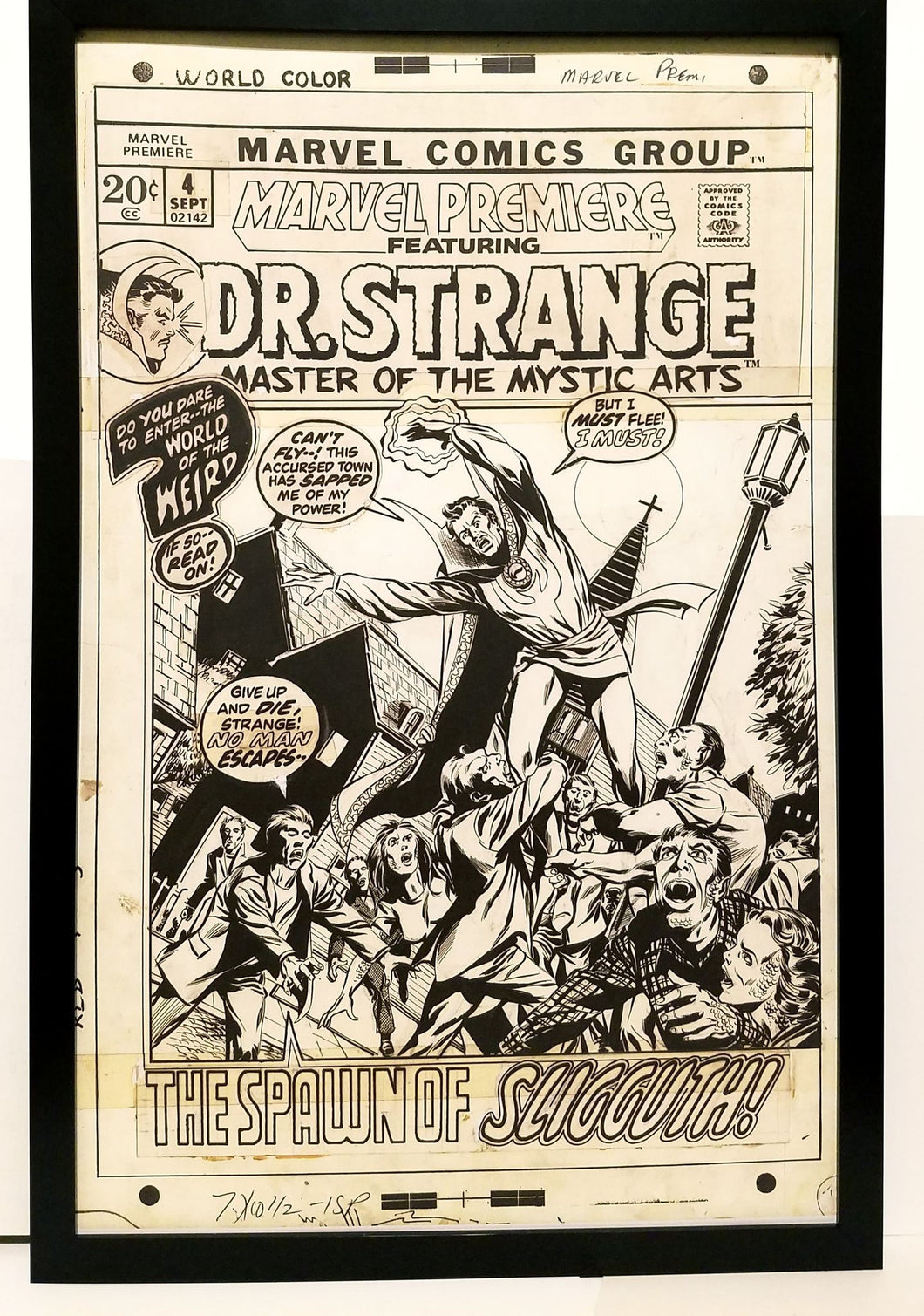 Marvel Premiere #4 by Barry Windsor-Smith 11x17 FRAMED Original Art Poster Comics