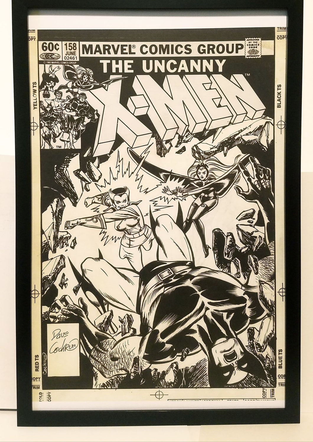 Uncanny X-Men #158 by Dave Cockrum 11x17 FRAMED Original Art Poster Marvel Comics