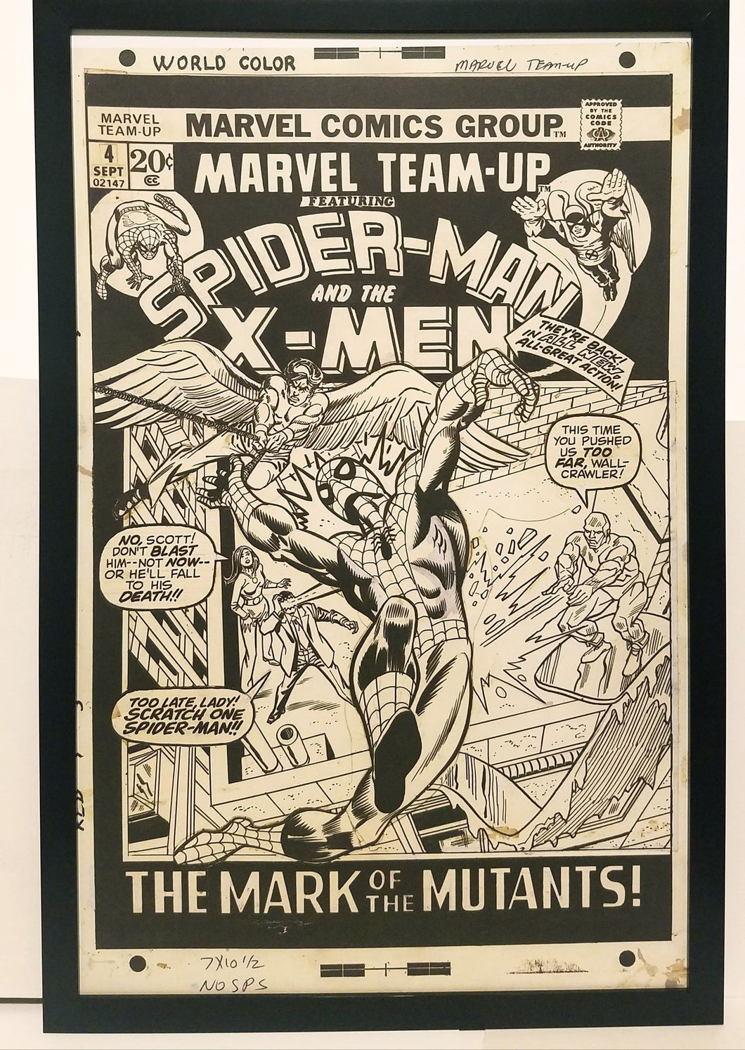 Marvel Team-Up #4 by Gil Kane 11x17 FRAMED Original Art Poster Marvel Comics