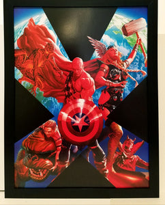 Earth X Thor Spider-Man by Alex Ross 9x12 FRAMED Marvel Comics Art Print Poster