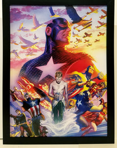 Captain America by Alex Ross 9x12 FRAMED Marvel Comics Art Print Poster