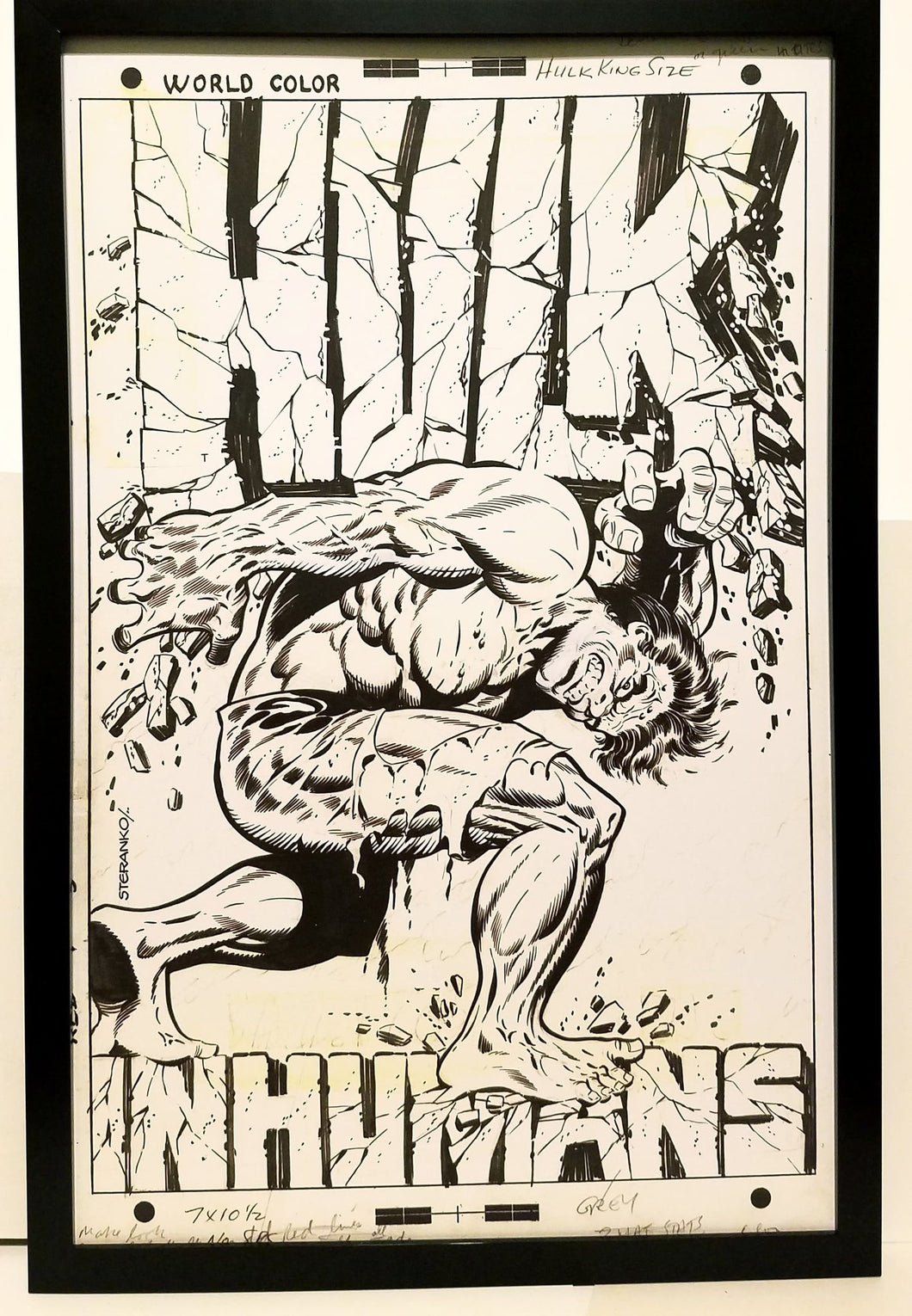 Incredible Hulk Special #1 by Jim Steranko 11x17 FRAMED Original Art Poster Marvel Comics
