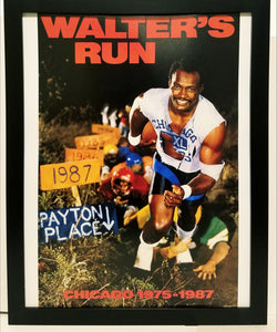 Walter Payton Bears Costacos Brothers 8.5x11 FRAMED Print Vintage 80s Poster