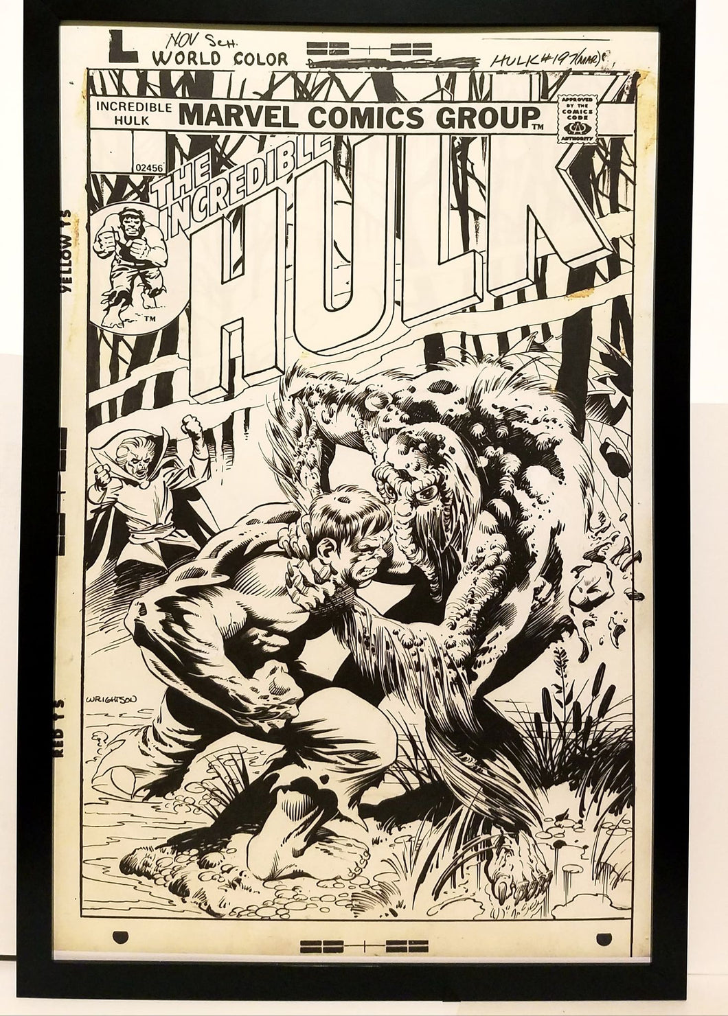 Incredible Hulk #197 by Bernie Wrightson 11x17 FRAMED Original Art Poster Marvel Comics