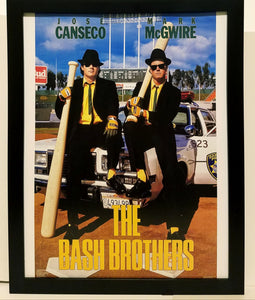 Bash Brothers Canseco McGwire Costacos 8.5x11 FRAMED Print Vintage 80s Poster