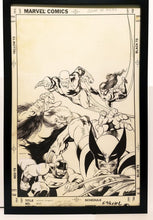 Load image into Gallery viewer, Alpha Flight #52 by Kevin Nowlan 11x17 FRAMED Original Art Poster Marvel Comics

