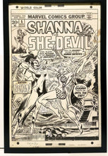 Load image into Gallery viewer, Shanna She Devil #5 by John Romita 11x17 FRAMED Original Art Poster Marvel Comics
