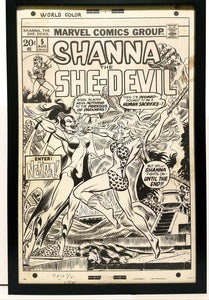 Shanna She Devil #5 by John Romita 11x17 FRAMED Original Art Poster Marvel Comics