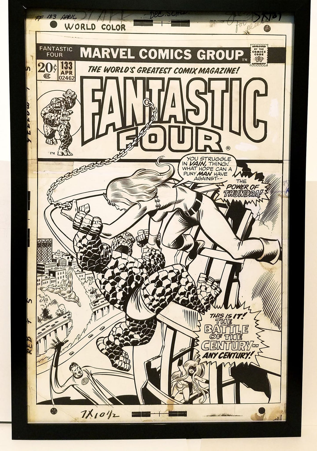Fantastic Four #133 by John Buscema 11x17 FRAMED Original Art Poster Marvel Comics