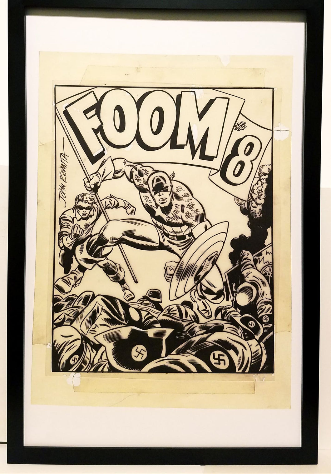 Foom #8 Captain America by John Romita 11x17 FRAMED Original Art Poster Marvel Comics