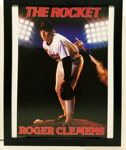 Roger Clemens Red Sox Costacos Brothers 8.5x11 FRAMED Print Vintage 80s Poster