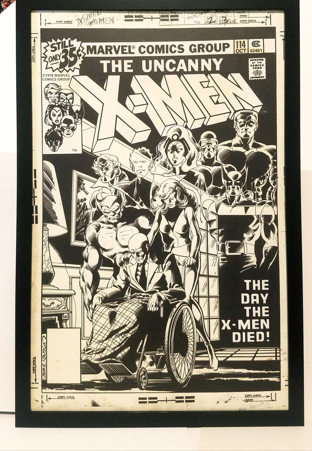 Uncanny X-Men #114 by John Byrne 11x17 FRAMED Original Art Poster Marvel Comics