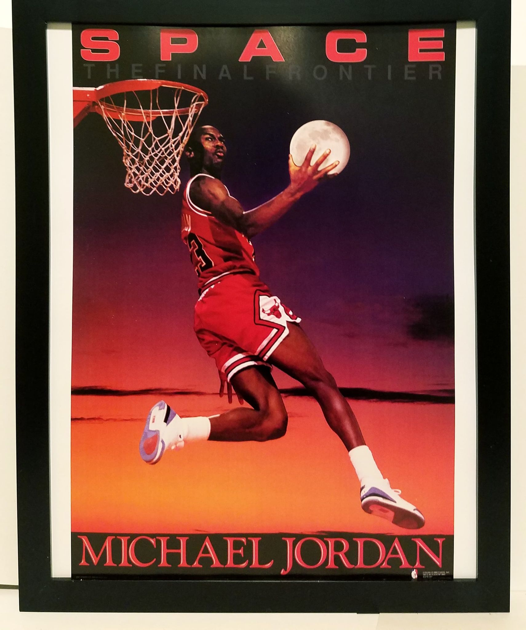 Michael Jordan Space Costacos Brothers 8.5x11 FRAMED Print