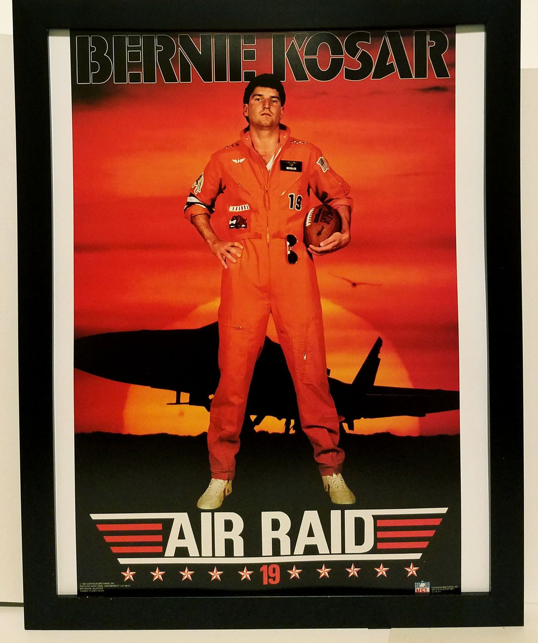Bernie Kosar Cleveland Browns Costacos Brothers 8.5x11 FRAMED Print Vintage 90s Poster