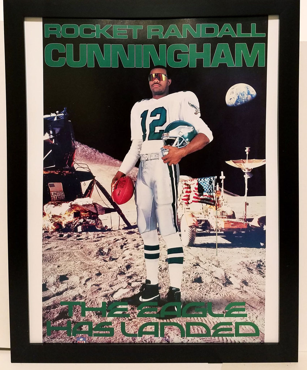 Randall Cunningham Eagles Costacos Brothers 8.5x11 FRAMED Print Vintage 90s Poster