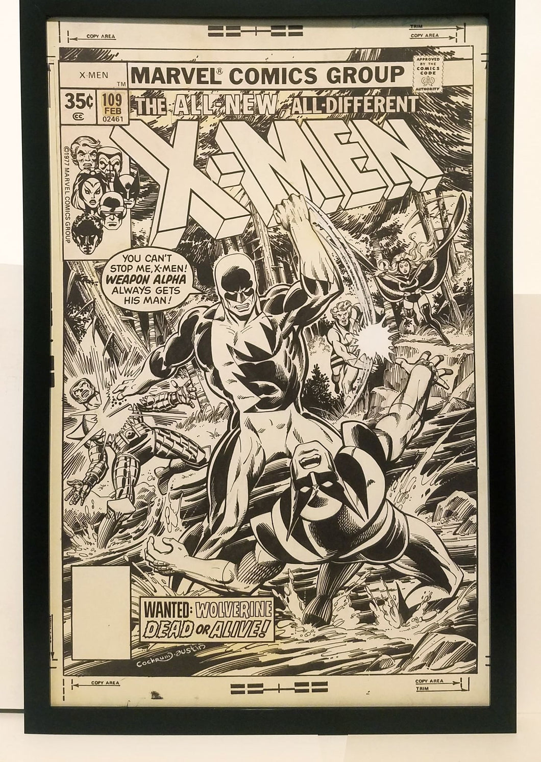 Uncanny X-Men #109 by Dave Cockrum 11x17 FRAMED Original Art Poster Marvel Comics