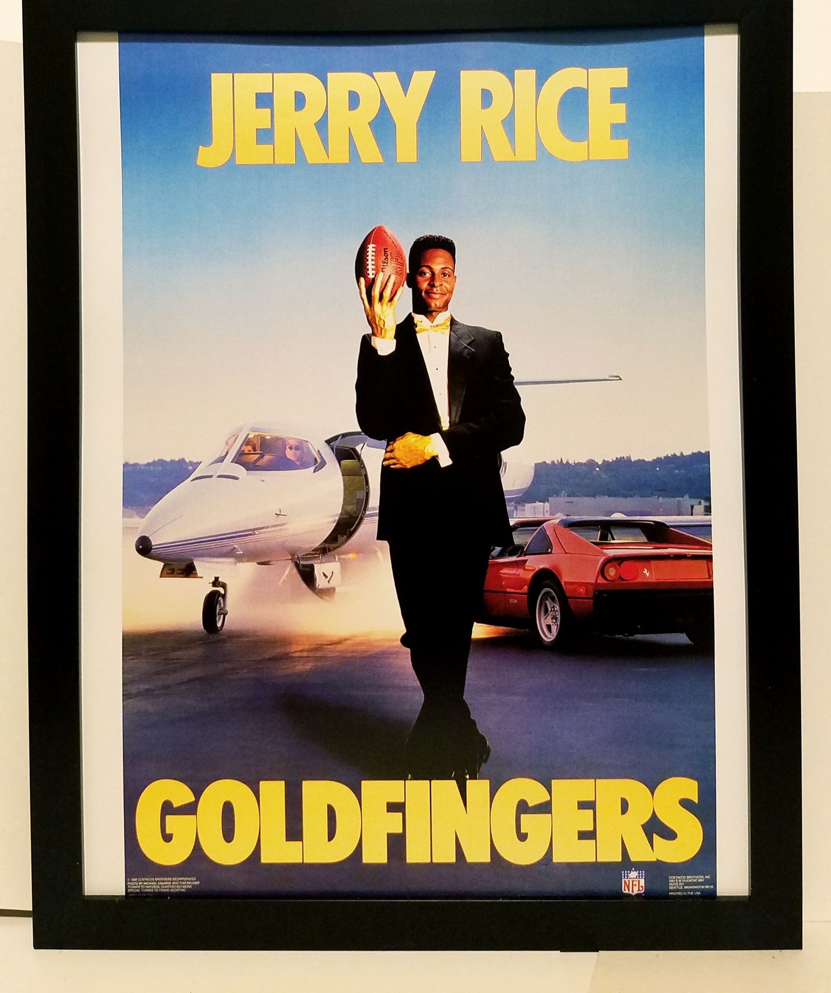 Jerry Rice 49ers Costacos Brothers 8.5x11 FRAMED Print Vintage 80s