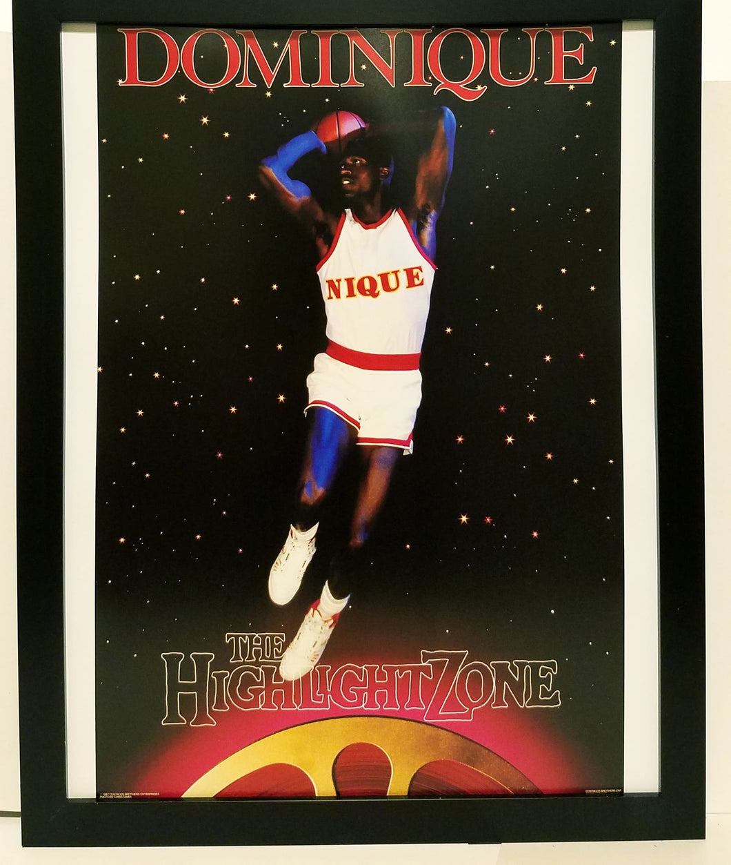 Dominique Wilkins Hawks Costacos Brothers 8.5x11 FRAMED Print Vintage 80s Poster