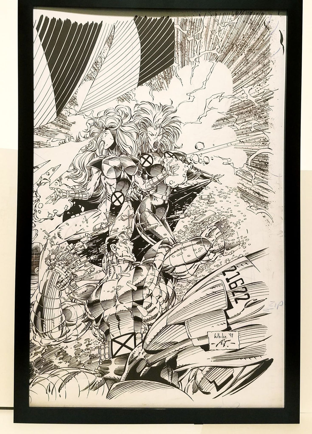 Uncanny X-Men #281 Whilce Portacio 11x17 FRAMED Original Art Poster Marvel Comics