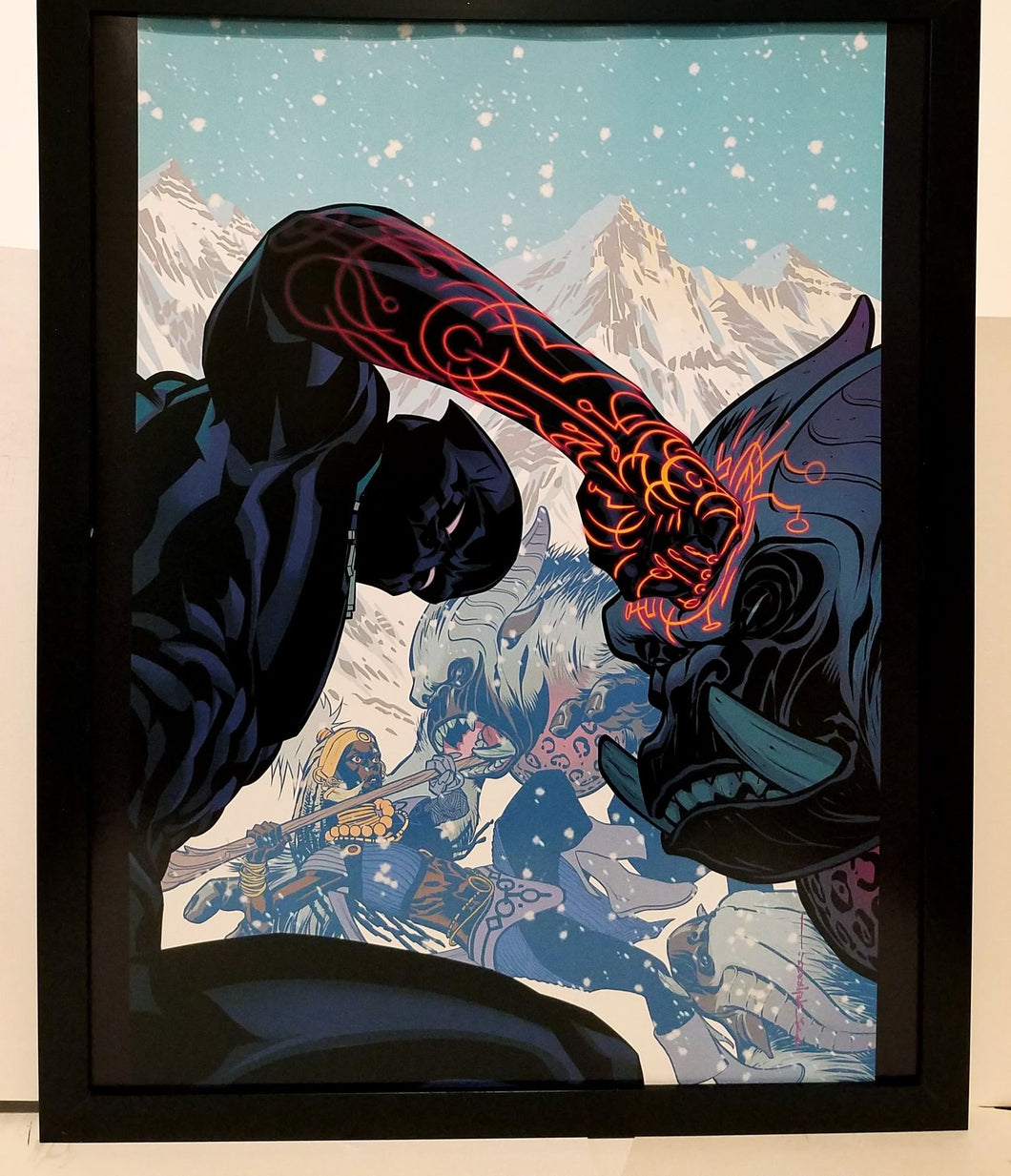 Black Panther by Brian Stelfreeze 11x14 FRAMED Marvel Comics Art Print Poster