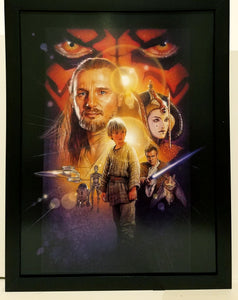 Star Wars Phantom Menace by Drew Struzan 9x12 FRAMED Art Print Movie Poster