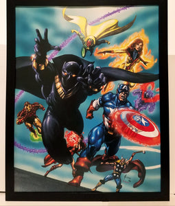 Black Panther Avengers by Joe Jusko 11x14 FRAMED Marvel Comics Art Print Poster