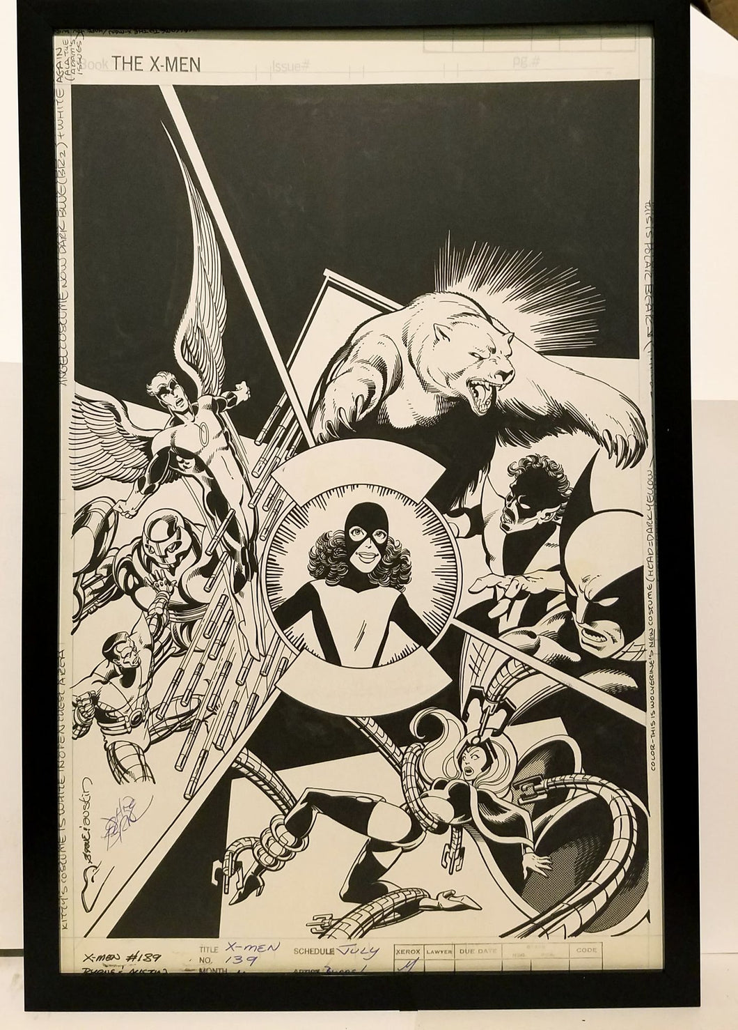 Uncanny X-Men #139 by John Byrne 11x17 FRAMED Original Art Poster Marvel Comics