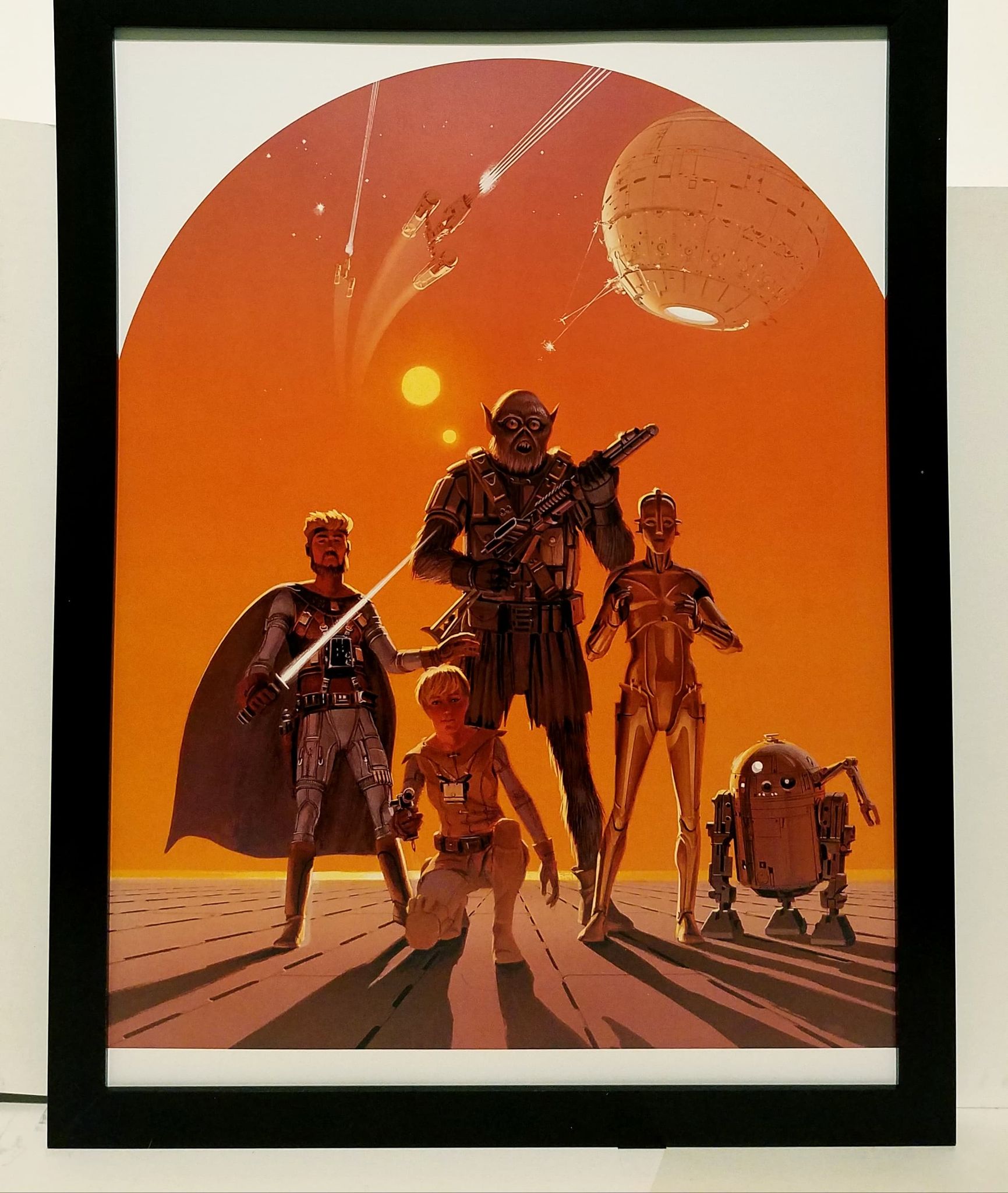 Star Wars 1975 concept by Ralph McQuarrie 9x12 FRAMED Art Print Movie Poster