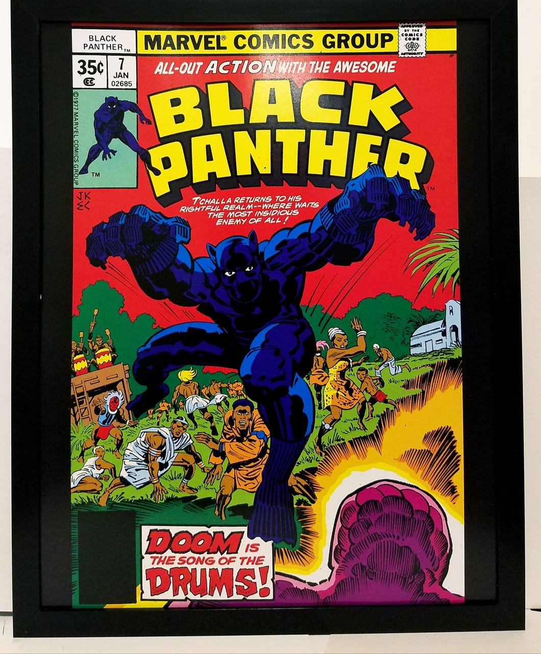 Black Panther #7 by Jack Kirby 11x14 FRAMED Marvel Comics Art Print Poster