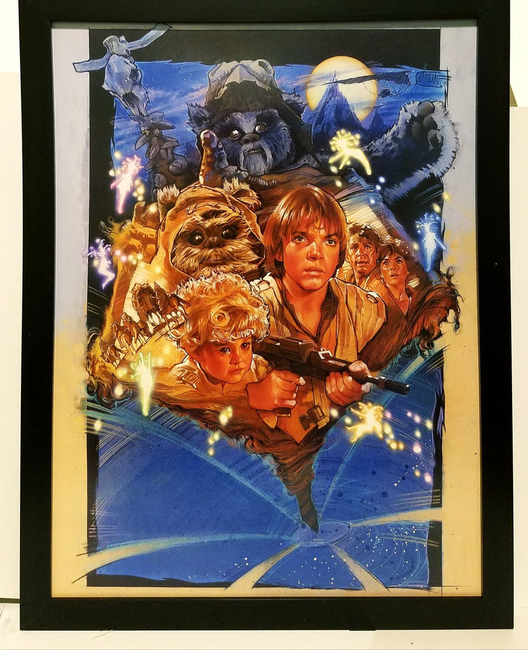 Star Wars Caravan of Courage Ewoks 1984 Special 9x12 FRAMED Art Print Poster