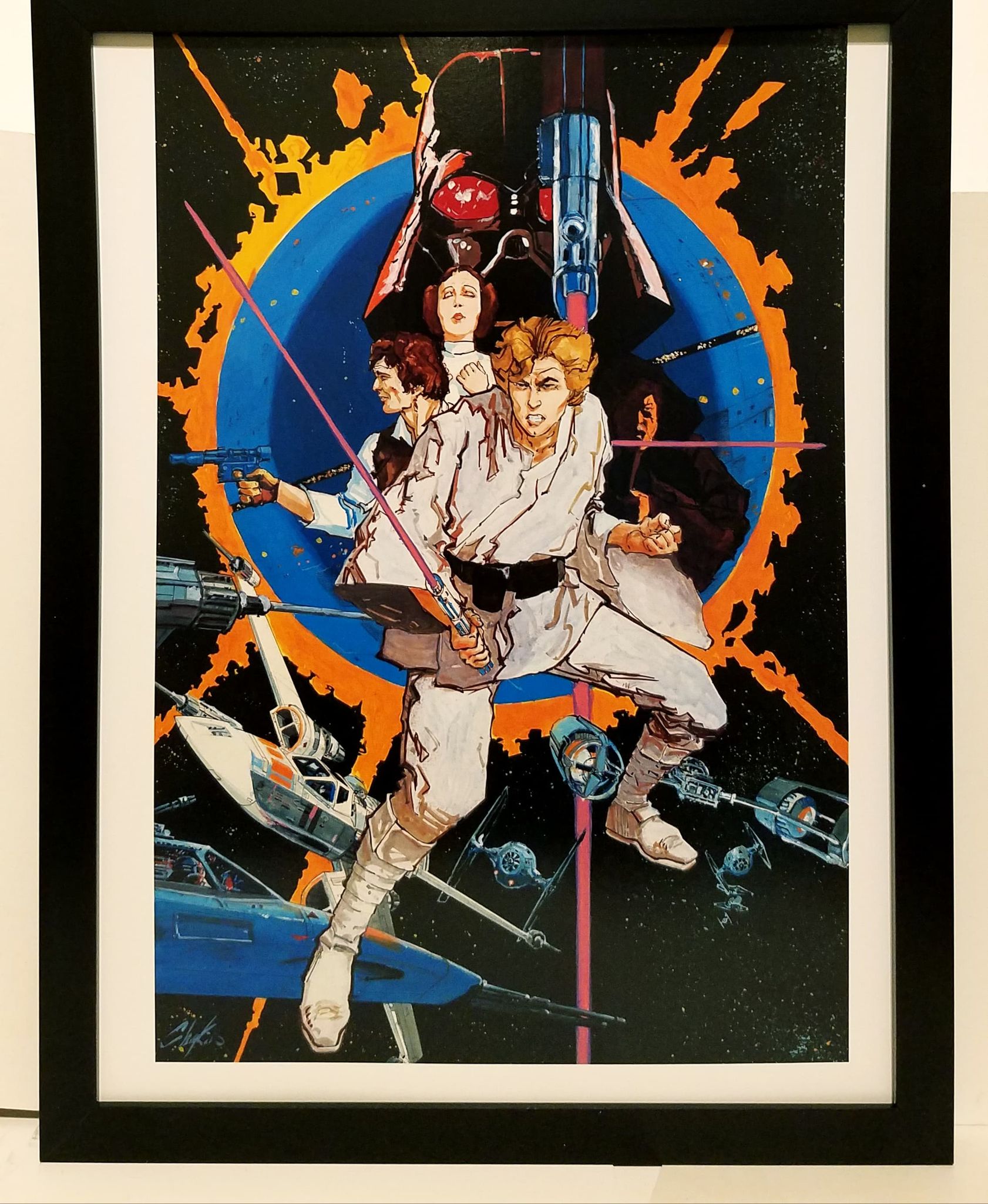 STAR WARS ARTイラストレーション【初版帯付き】【美品】 Star Wars: A New Hope - Horizontal Banner Wall Poster, 14.725