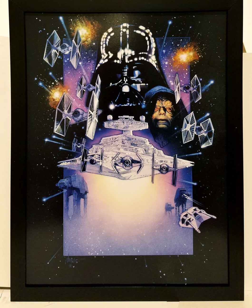 Star Wars Empire Strikes Back by Drew Struzan 9x12 FRAMED Art Print Movie Poster