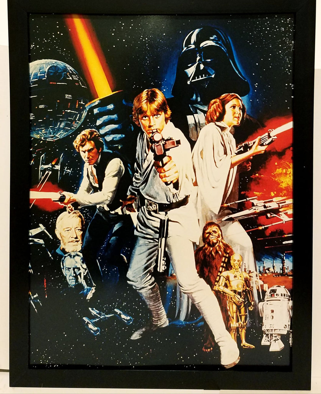 Star Wars 1977 by Tom Jung 9x12 FRAMED Art Print Movie Poster