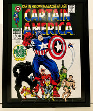 Load image into Gallery viewer, Captain America #100 by Jack Kirby 11x14 FRAMED Marvel Comics Art Print Poster

