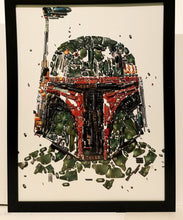 Load image into Gallery viewer, Star Wars Identities Boba Fett by Louis Hebert 9x12 FRAMED Art Print Movie Poster
