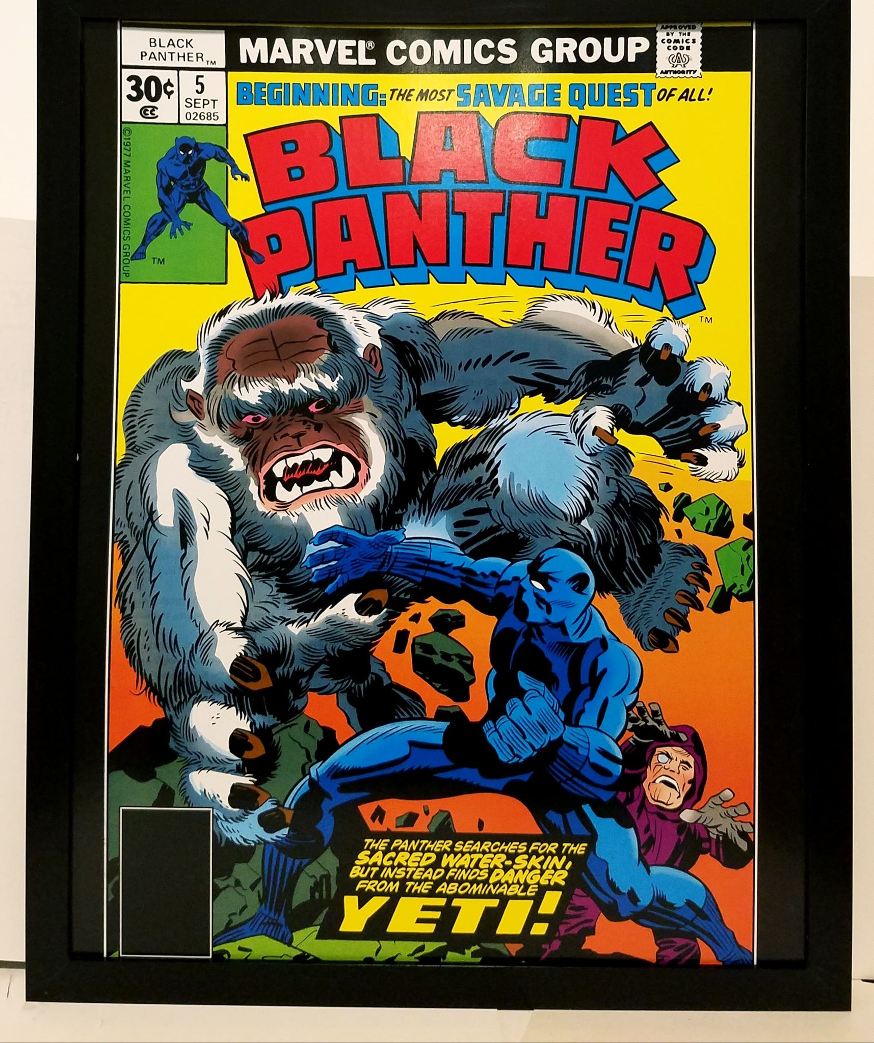 Black Panther #5 by Jack Kirby 11x14 FRAMED Marvel Comics Art Print Po –  GrantsComics, image size:1715x2048