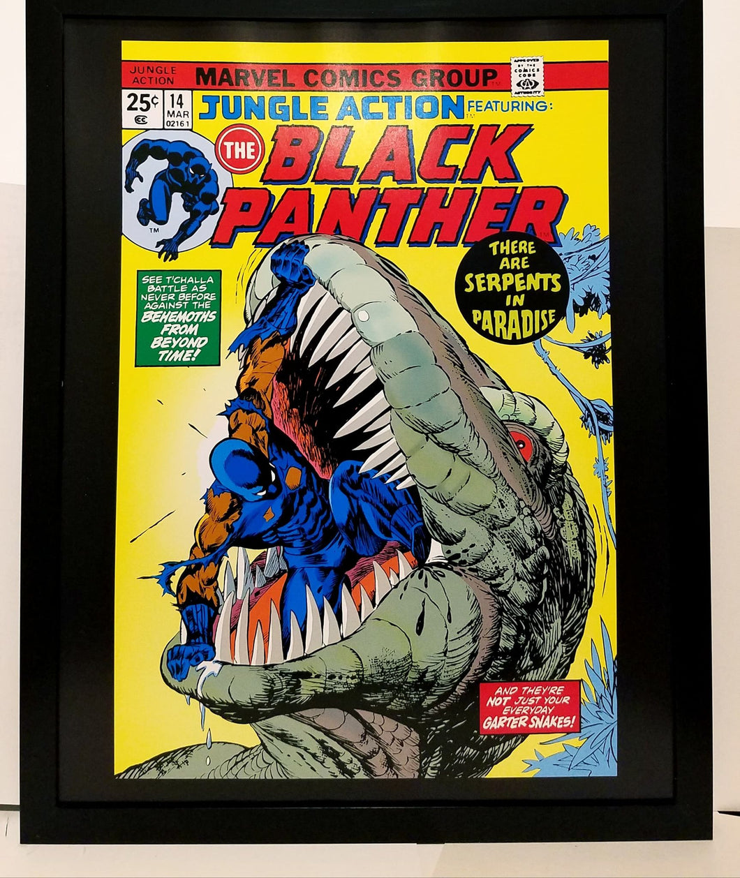 Jungle Action #14 Black Panther by Gil Kane 11x14 FRAMED Marvel Comics Art Print Poster