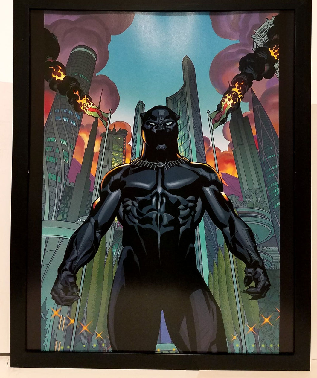 Black Panther by Brian Stelfreeze 11x14 FRAMED Marvel Comics Art Print Poster