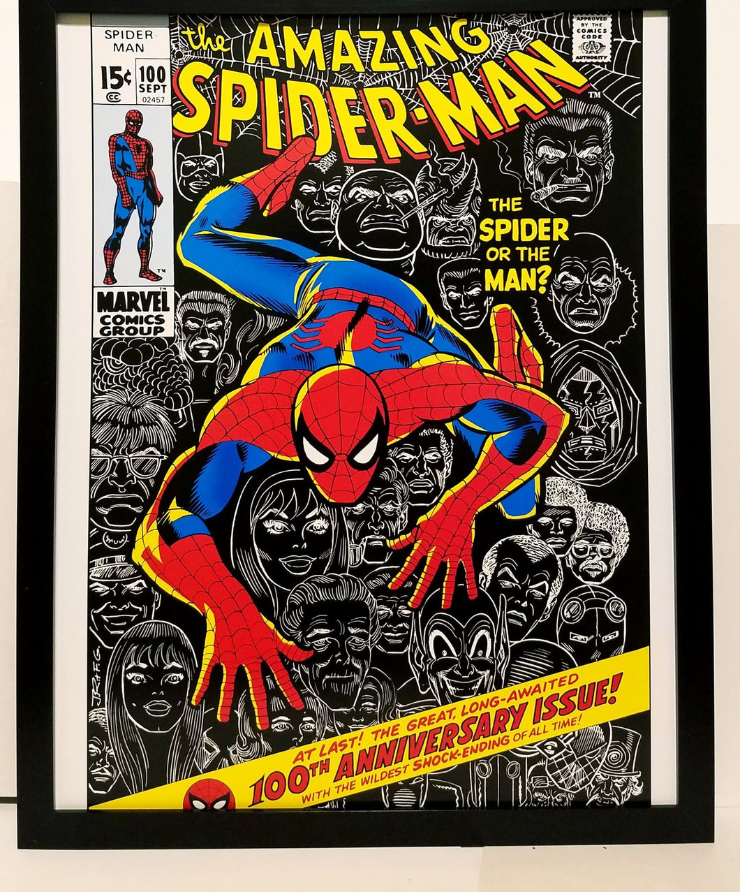 Amazing Spider-Man #100 by John Romita 11x14 FRAMED Marvel Comics Art Print Poster