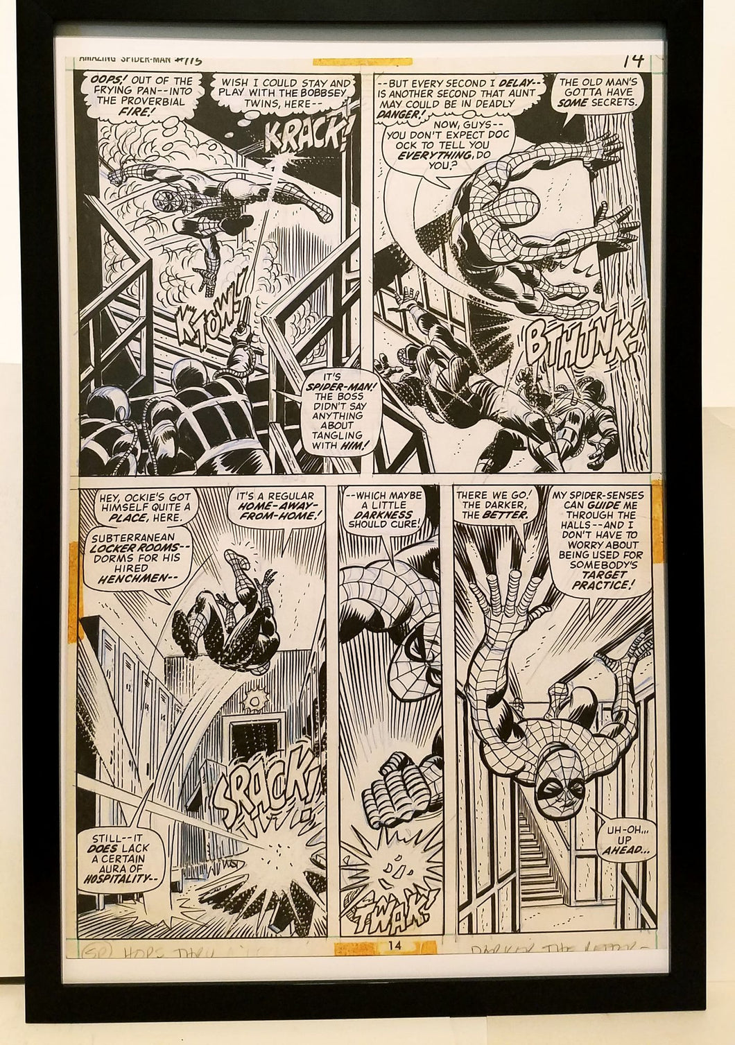 Amazing Spider-Man #115 pg. 14 John Romita 11x17 FRAMED Original Art Poster Marvel Comics