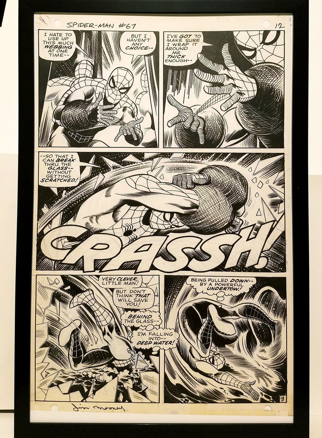 Amazing Spider-Man #67 pg. 9 John Romita 11x17 FRAMED Original Art Poster Marvel Comics