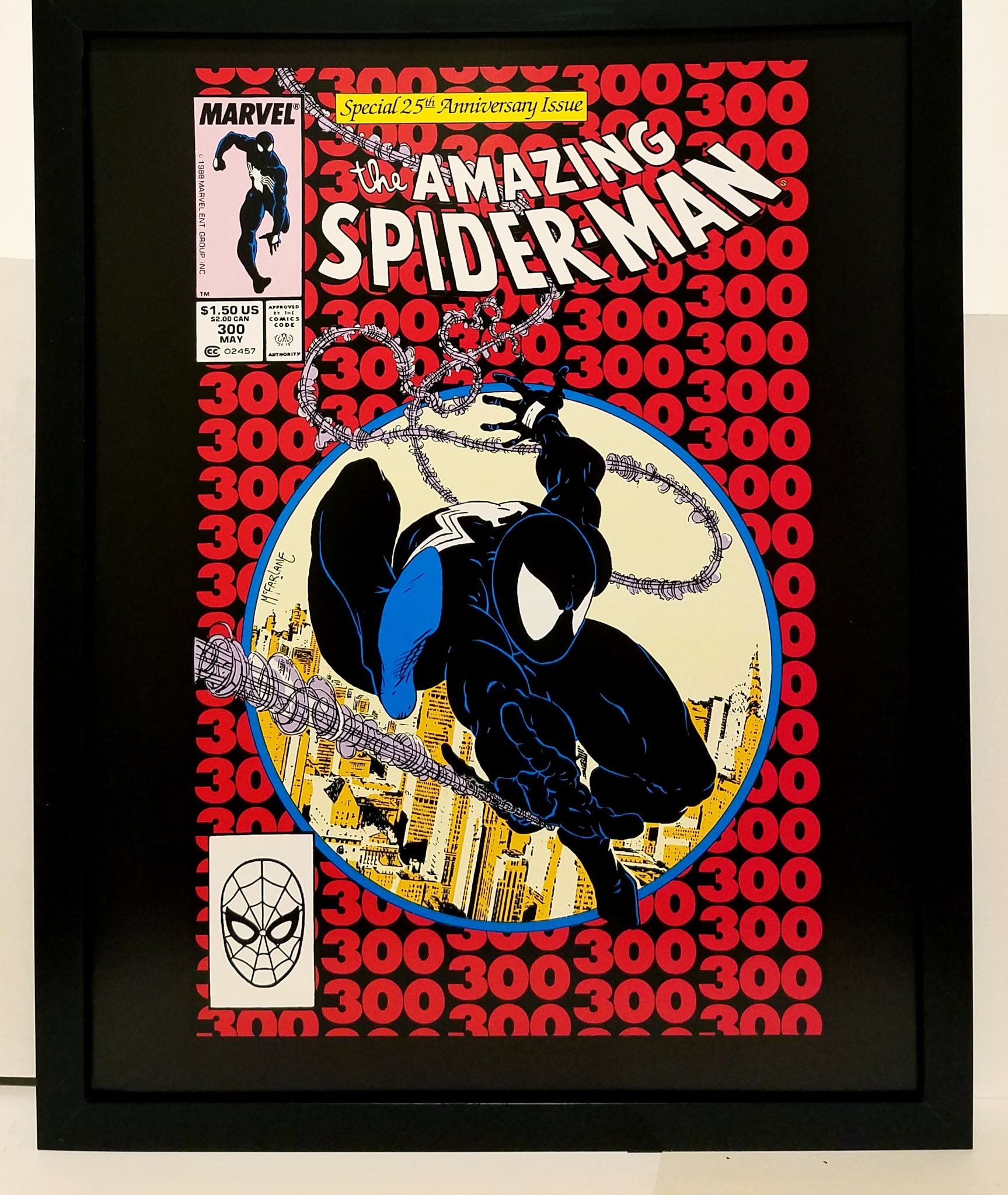 Amazing Spider-Man #300 by Todd McFarlane 11x14 FRAMED